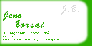 jeno borsai business card